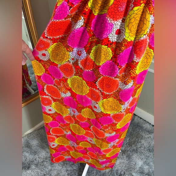 Vintage 1970's Psychedelic Floral High Tide California XXS Dress - Picture 4 of 13